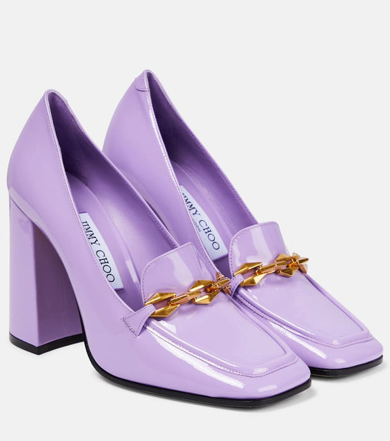 Jimmy Choo Diamond Tilda 100 patent leather pumps