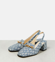 Jimmy Choo Diamond Tilda 45 denim slingback pumps