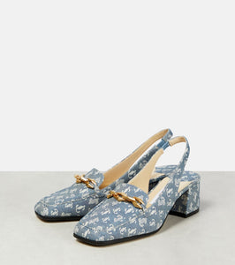 Jimmy Choo Diamond Tilda 45 denim slingback pumps