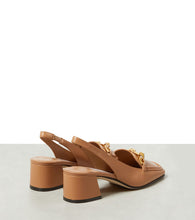 Jimmy Choo Diamond Tilda 45 leather slingback pumps