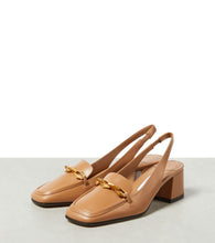 Jimmy Choo Diamond Tilda 45 leather slingback pumps