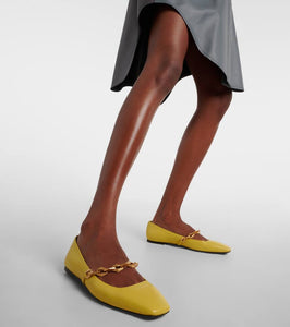 Jimmy Choo Diamond Tilda leather ballet flats