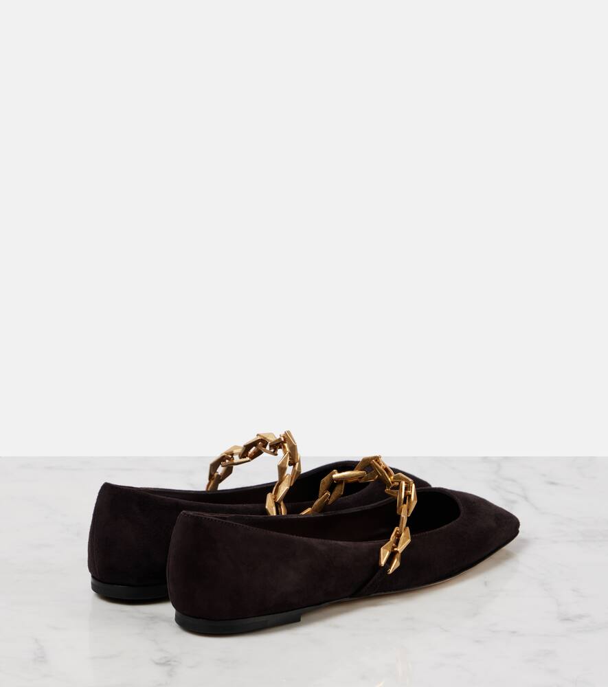 Jimmy Choo Diamond Tilda suede Mary Jane flats