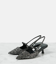 Jimmy Choo Didi 45 sequined slingback pumps
