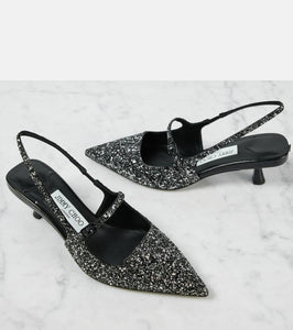 Jimmy Choo Didi 45 sequined slingback pumps