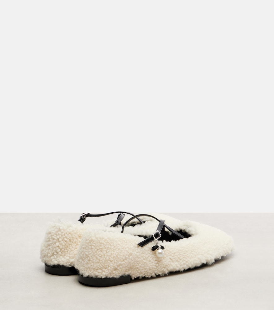 Jimmy Choo Eleri shearling ballet flats