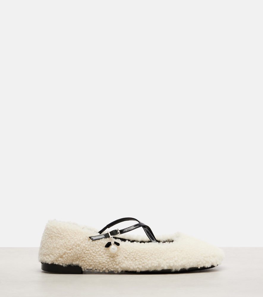 Jimmy Choo Eleri shearling ballet flats