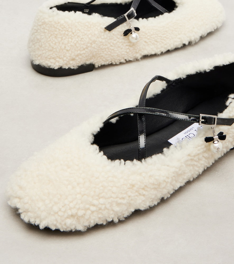 Jimmy Choo Eleri shearling ballet flats