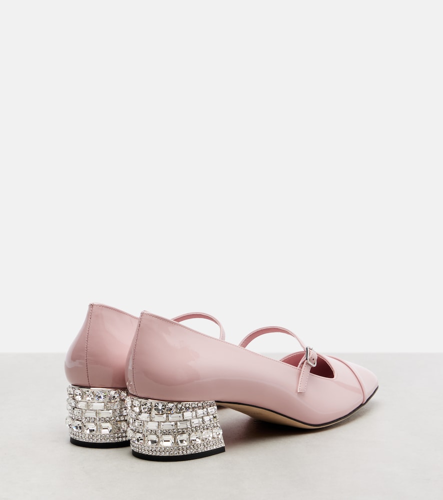 Jimmy Choo Elisa 45 embellished patent leather pumps