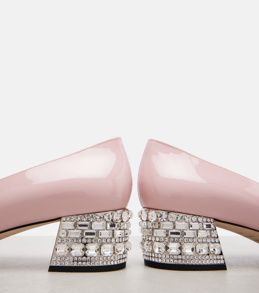 Jimmy Choo Elisa 45 embellished patent leather pumps