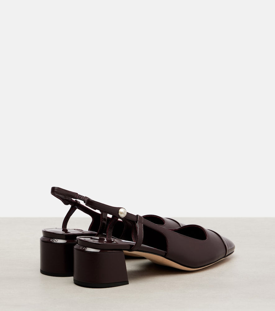 Jimmy Choo Elisa 45 leather slingback pumps