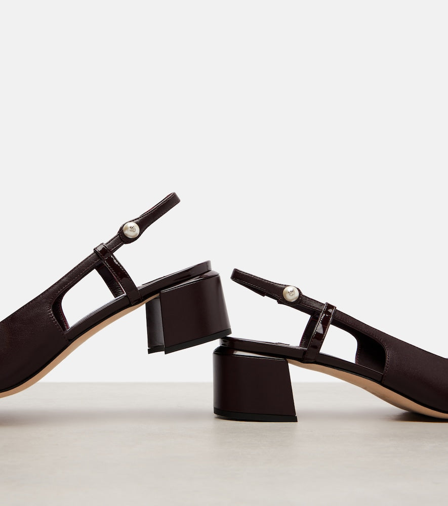 Jimmy Choo Elisa 45 leather slingback pumps
