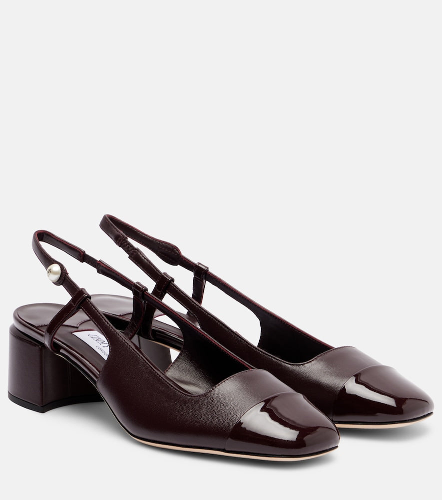 Jimmy Choo Elisa 45 leather slingback pumps