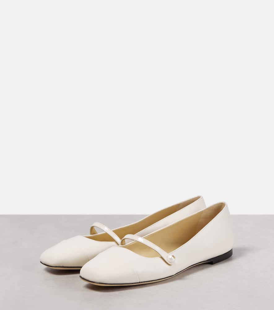 Jimmy Choo Elisa embellished leather ballet flats