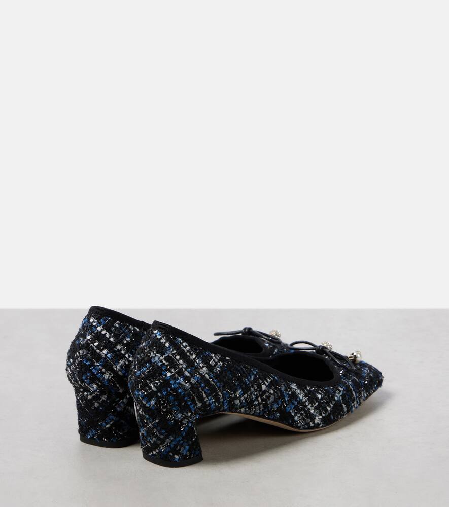 Jimmy Choo Elme 45 bow-detail tweed pumps