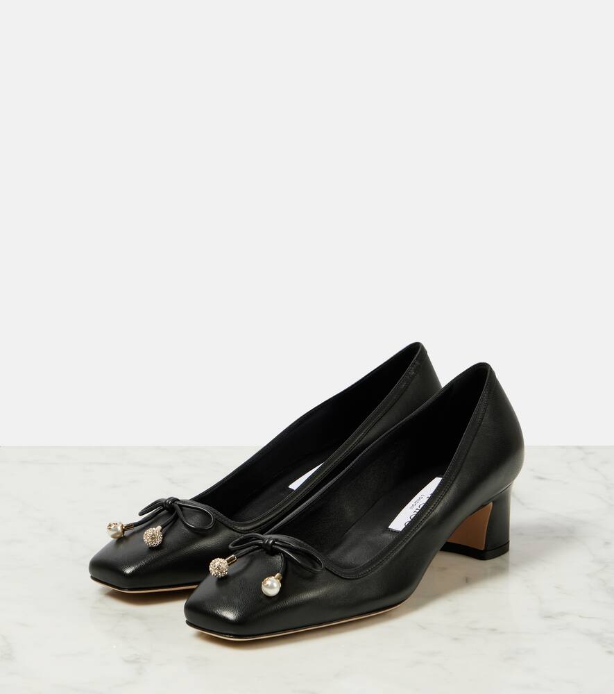 Jimmy Choo Elme 45 embellished leather pumps