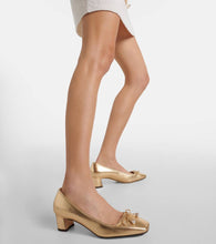 Jimmy Choo Elme 45 metallic leather pumps