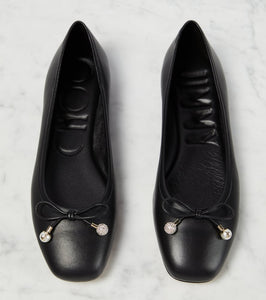 Jimmy Choo Elme embellished leather ballet flats