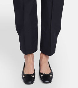 Jimmy Choo Elme embellished leather ballet flats