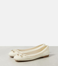 Jimmy Choo Elme embellished satin ballet flats