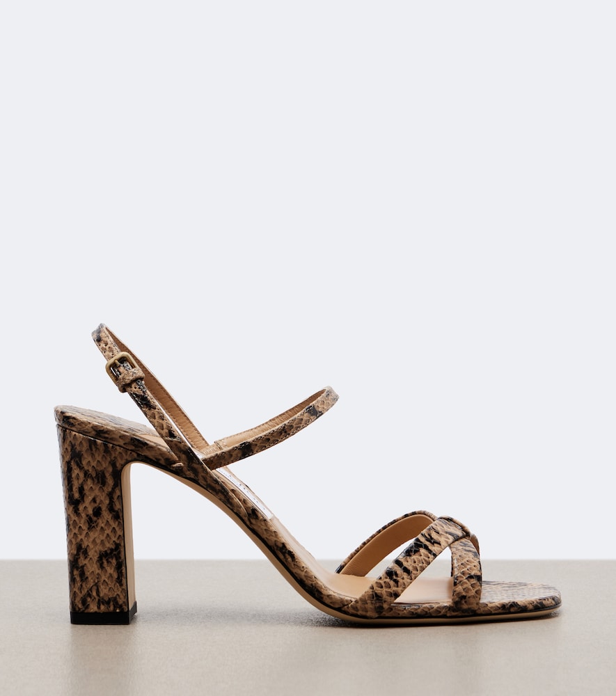 Jimmy Choo Elsy snake-effect leather slingback sandals