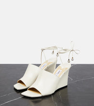 Jimmy Choo Elyna leather wedge sandals