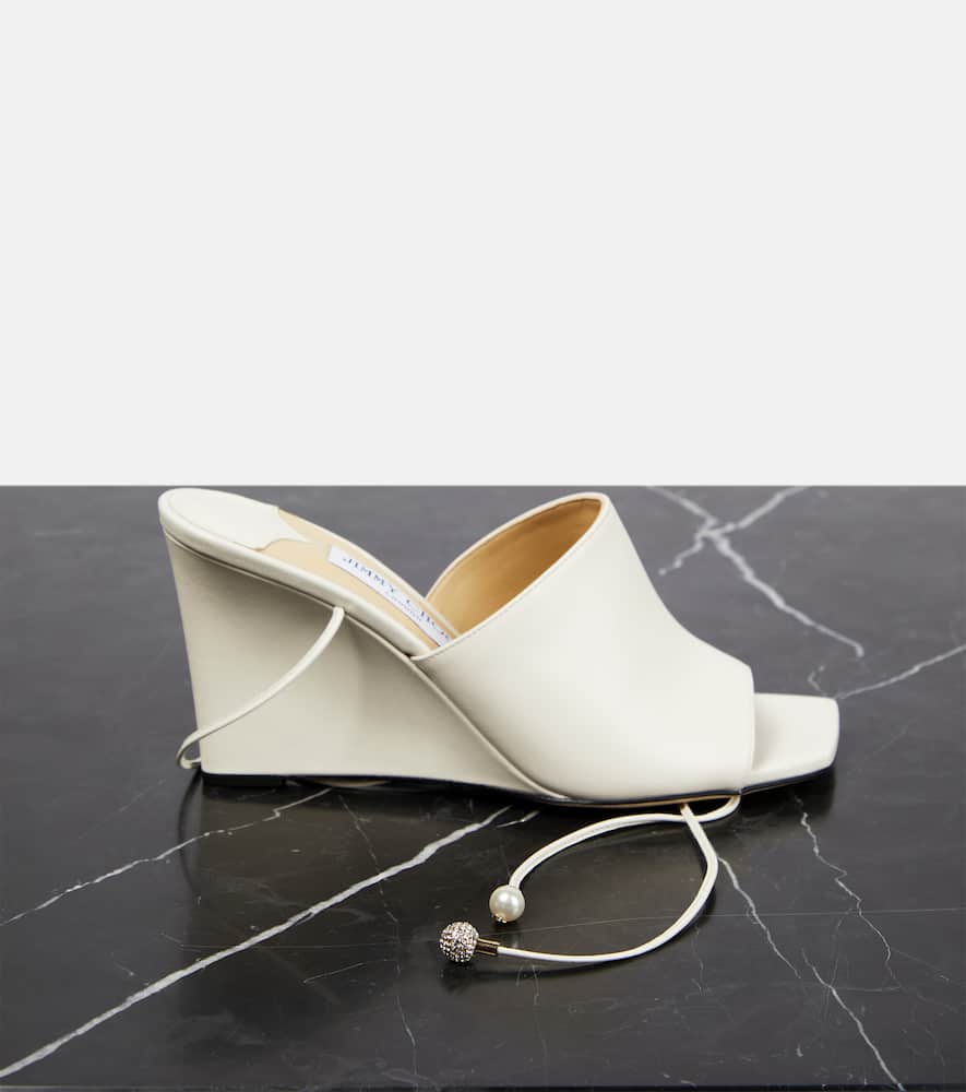 Jimmy Choo Elyna leather wedge sandals