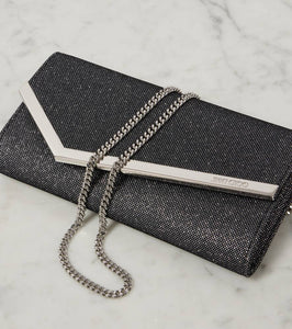 Jimmy Choo Emmie metallic clutch