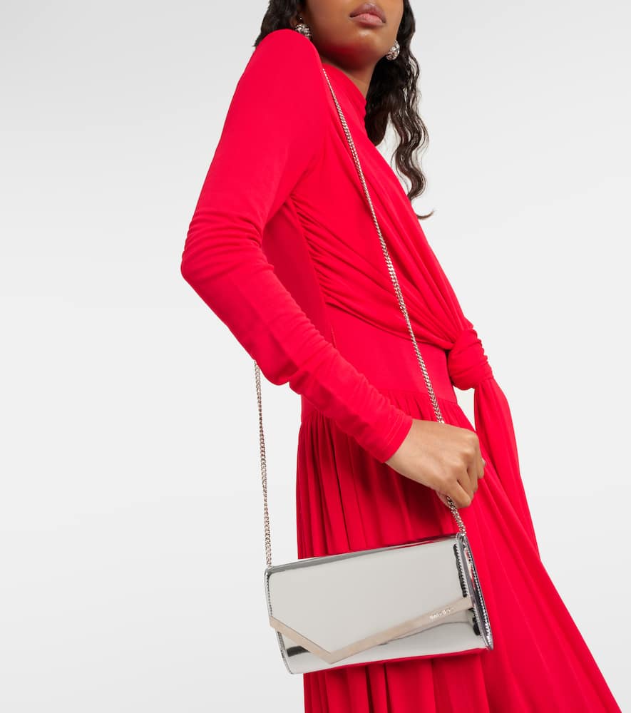 Jimmy Choo Emmie mirrored clutch