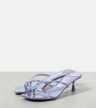 Jimmy Choo Etana 50 metallic leather mules