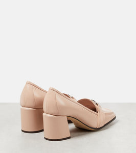 Jimmy Choo Evin 65 leather loafer pumps