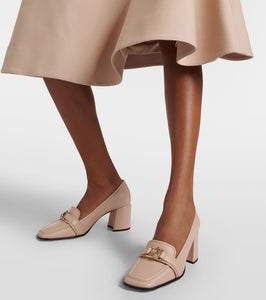 Jimmy Choo Evin 65 leather loafer pumps