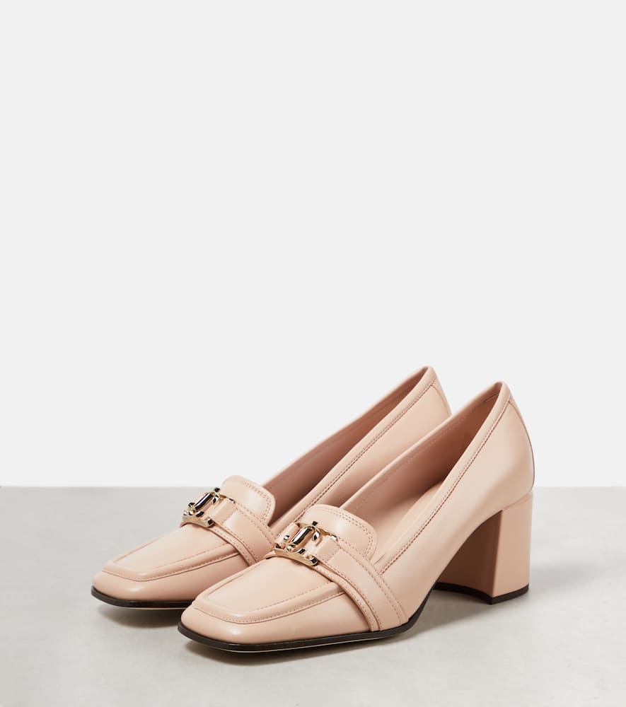 Jimmy Choo Evin 65 leather loafer pumps