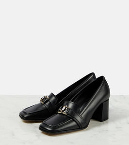 Jimmy Choo Evin 65 leather loafer pumps