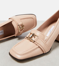 Jimmy Choo Evin 65 leather loafer pumps
