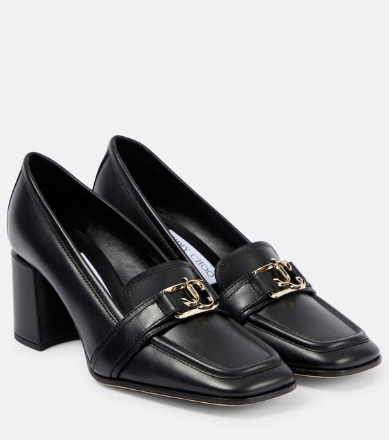 Jimmy Choo Evin 65 leather loafer pumps