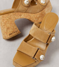 Jimmy Choo Fayence 95 suede platform mules