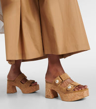 Jimmy Choo Fayence 95 suede platform mules