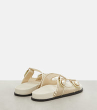 Jimmy Choo Fayence leather-trimmed sandals