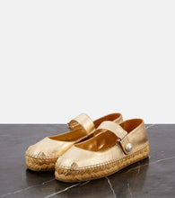 Jimmy Choo Fayence metallic leather espadrilles