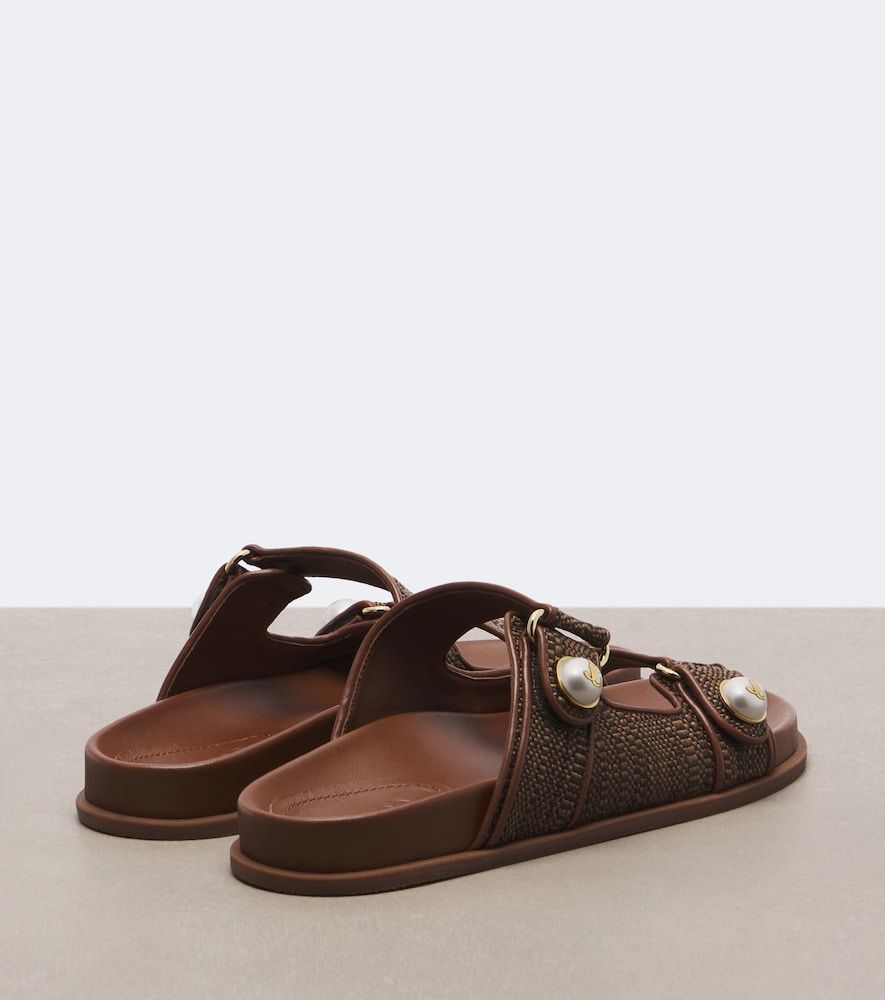 Jimmy Choo Fayence raffia-effect sandals