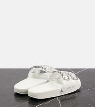 Jimmy Choo Fitz Crystal embellished leather slides
