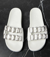 Jimmy Choo Fitz Crystal embellished leather slides
