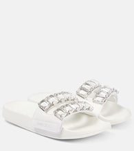 Jimmy Choo Fitz Crystal embellished leather slides