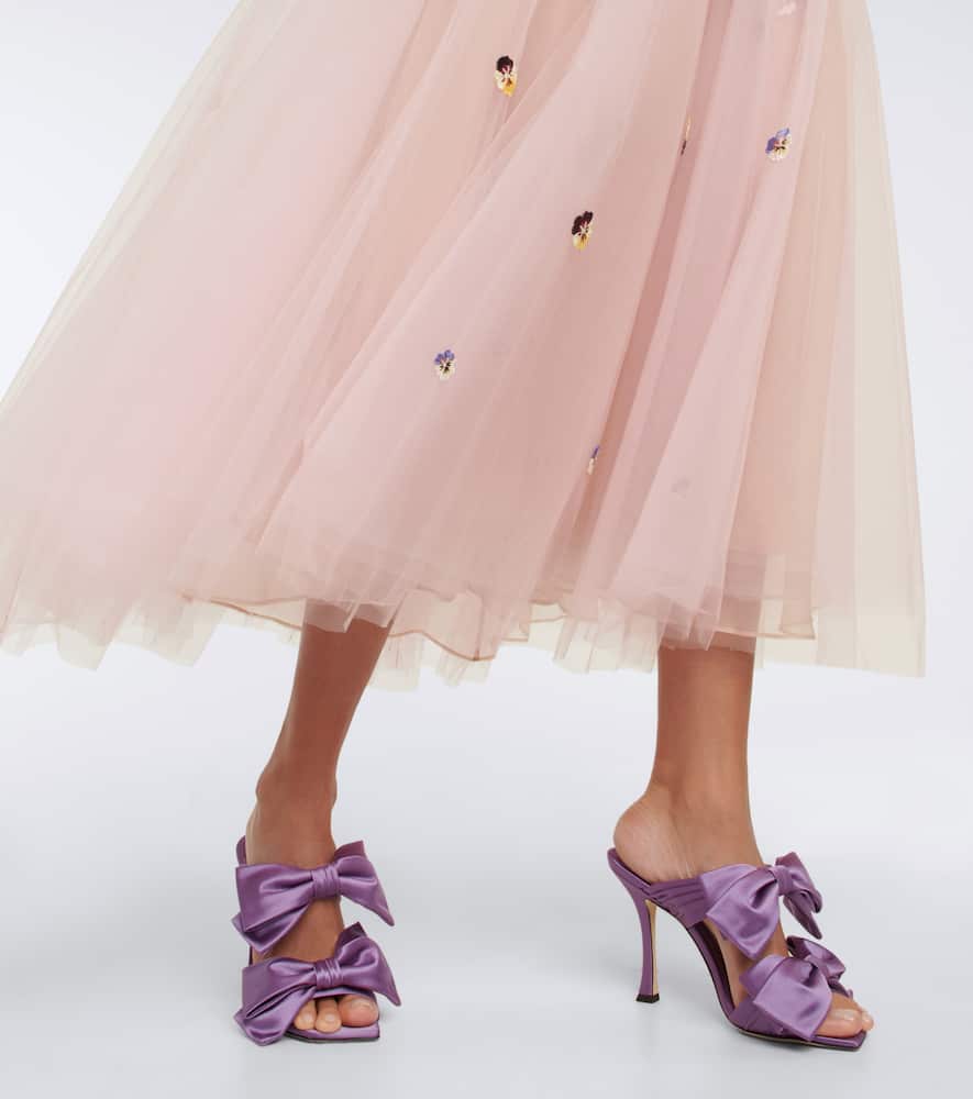 Jimmy Choo Flaca 100 satin mules