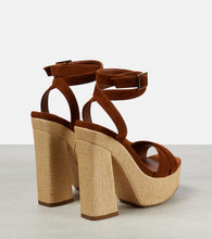 Jimmy Choo Gaia 140 suede platform sandals