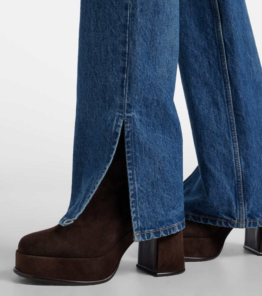 Jimmy Choo Hadi suede platform ankle boots