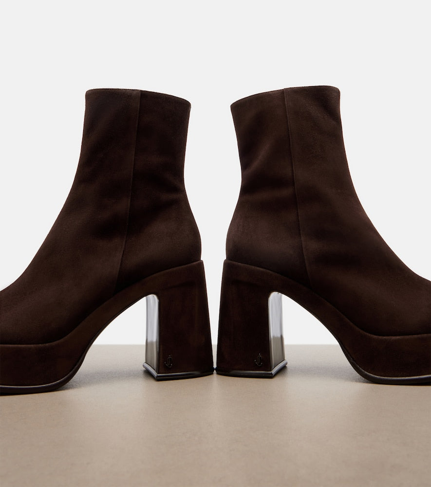 Jimmy Choo Hadi suede platform ankle boots