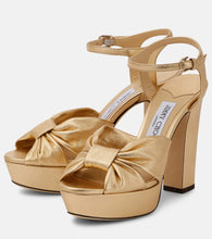 Jimmy Choo Heloise 120 leather platform sandals