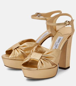 Jimmy Choo Heloise 120 leather platform sandals